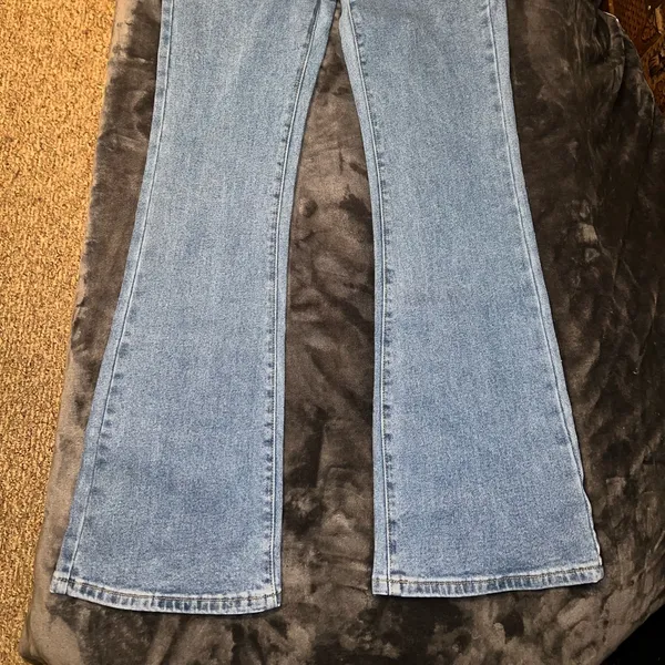 Princess Polly Dark Wash Flare Denim Jeans Size 12 - Image 6