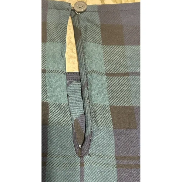 J.CREW Women’s XS Blue/Green Plaid Long Sleeve Blouse Preppy Office Holiday Top - Image 6