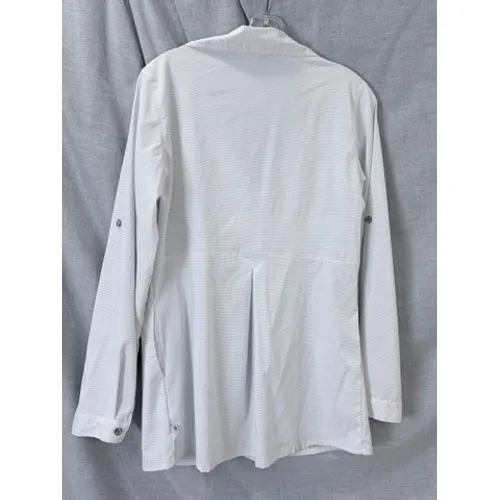Mountain‎ Hardwear Citypass Popover Shirt Grey White Stripe Top M Camping Hiking - Image 5