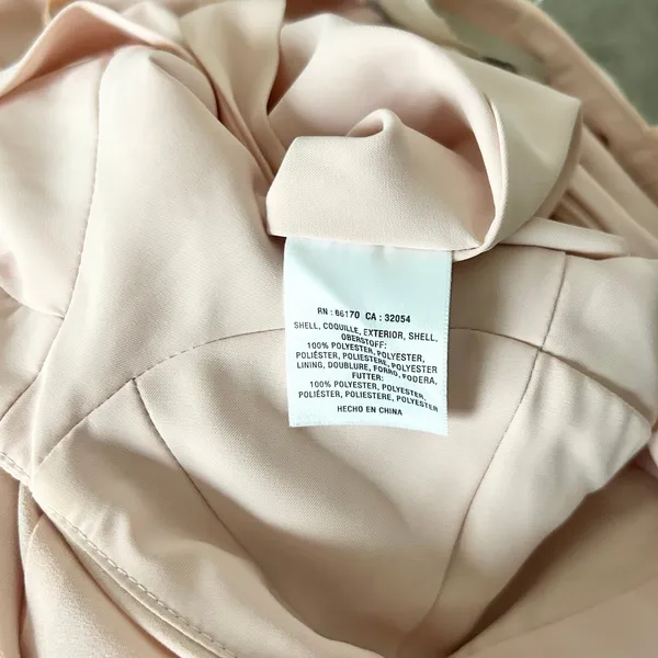 NEW BHLDN Blush Pink Antonia Georgette Tie Strap Maxi Dress Bridesmaid Gown Sz 0 - Image 6