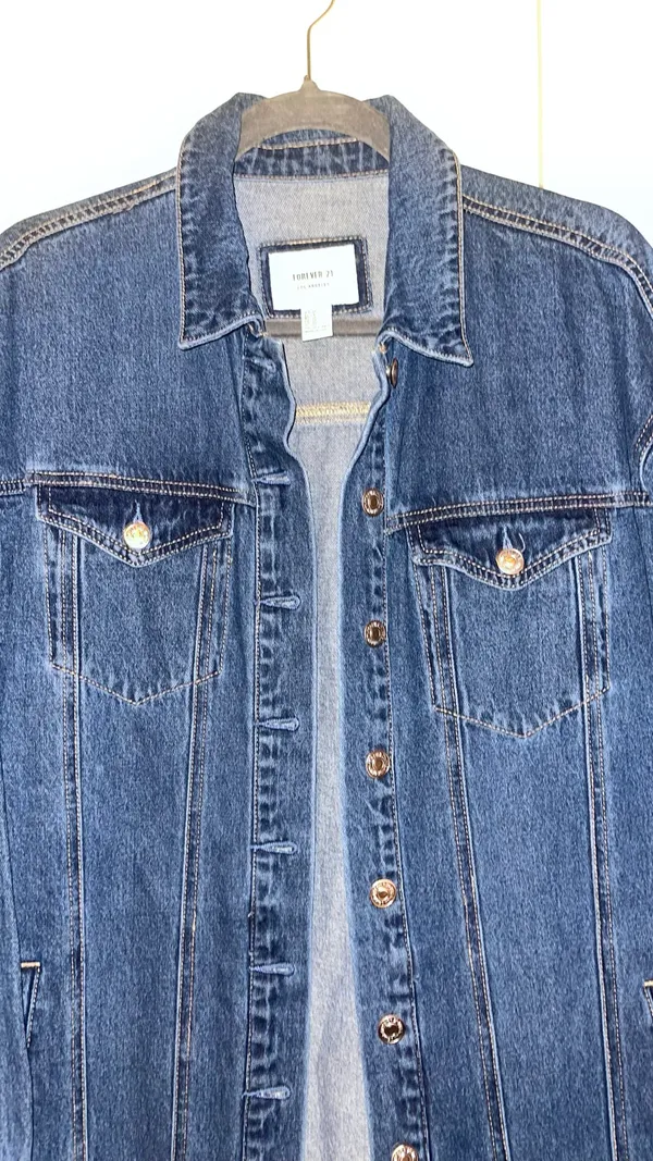 Forever 21 Long Denim Jacket - Image 2