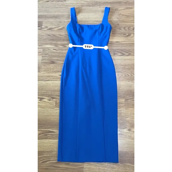 Elliatt Addilyn Bodycon Midi Dress Cobalt Blue Square Neck Chic size XS - Image 4