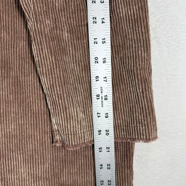 POL Womens Brown Corduroy Shawl Collar Open Front Jacket SMJ180 Size M - Image 8