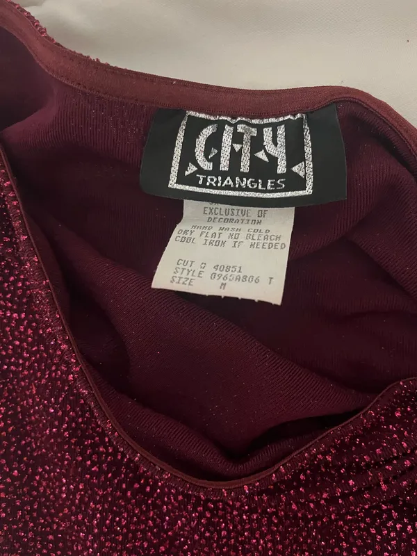 City Triangles Burgundy glitter prom Dress - Image 2