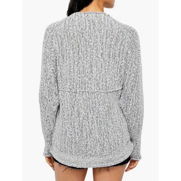 Free People Bright Lights grey marled knit sweater Size XS‎ - Image 3
