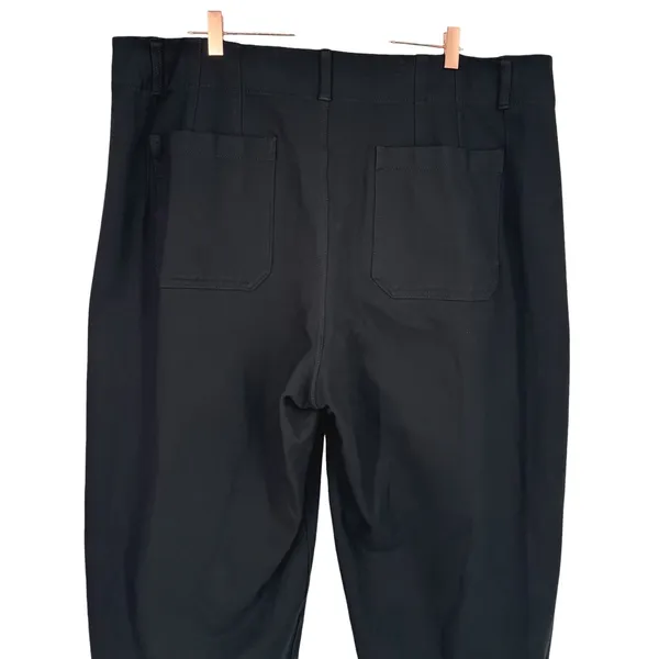 Anthropologie Maeve Colette Black Wide Leg Cropped Pants Size 20W Minimalist - Image 7