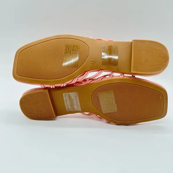 Journee Collection Sandals‎ Womens 6.5 Pink Addora Slides Sandals NEW - Image 7