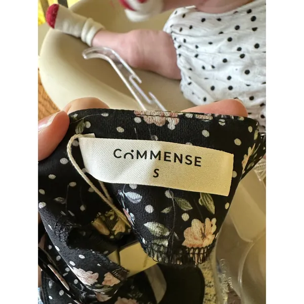 NWT Commense Floral Midi Dress Ruffle Sweetheart Neckline Spaghetti Straps New!! - Image 10