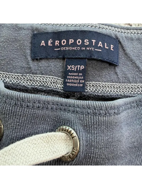 Aeropostale Aero 87 Gray Jogger Sweatpants Womens XS Fleece Drawstring Lounge - Image 5