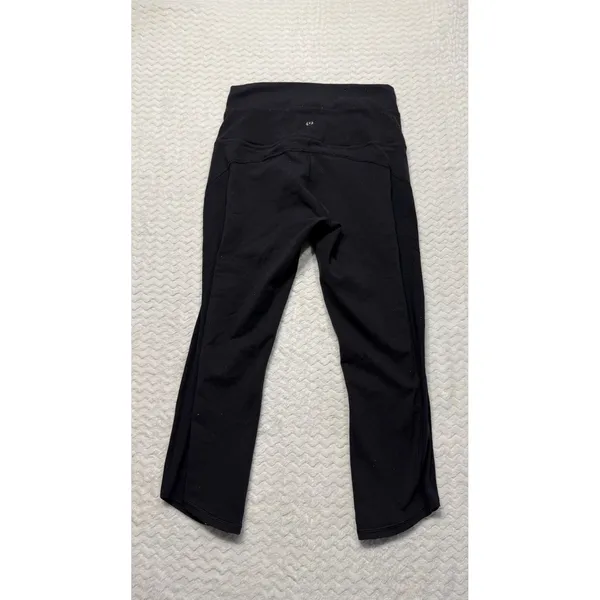 Lululemon Black High Rise Perforated Crop Leggings Size 6 Yoga Running - Image 3