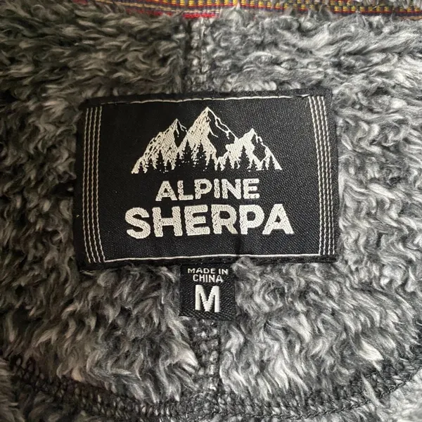 Alpine Sherpa women's M gray quarter zip pullover long sleeve zip up collared - Image 9