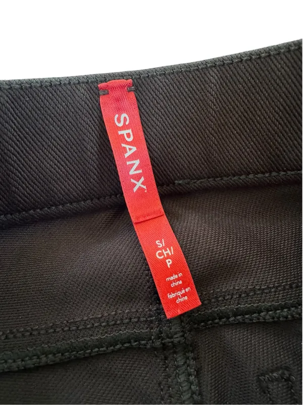 Spanx Tummy Control Jean-ish Cotton Twill Leggings Black Size S - Image 7