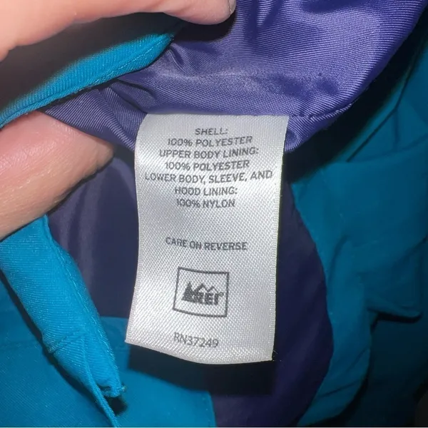 $169‎ REI E1 Elements Jacket Women's M Teal Full Zip Hooded Lightweight Size M - Image 4