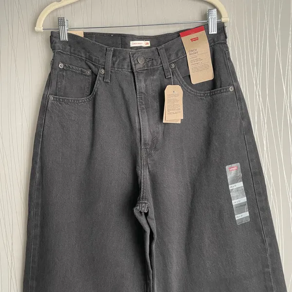 Levi’s Women’s High Rise Cinch Baggy Jeans - Black Wash Size 28 X 31 NWT - Image 6