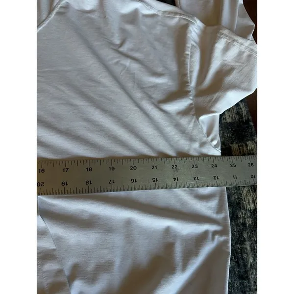 PrAna Eileen Long Sleeve Crop Hoodie Womens XL Stretch Lightweight Pocket White - Image 5