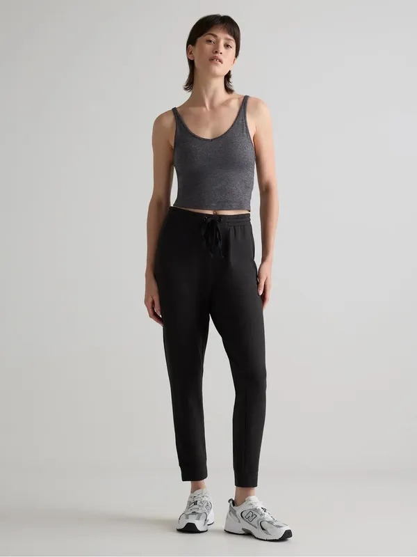 Quince SuperSoft Fleece Tencel Modal Jogger Sweatpants Black XL - Image 11