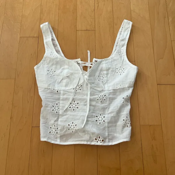 Princess Polly flowerfields corset top ivory - Image 2