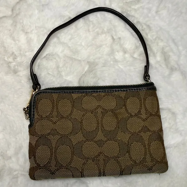 COACH Brown Signature Wristlet - Image 2