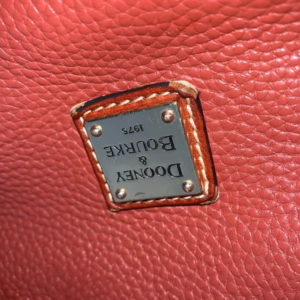 Dooney and Bourke Burnt Orange Pebbled Leather Crossbody Handbag Medium - Image 9