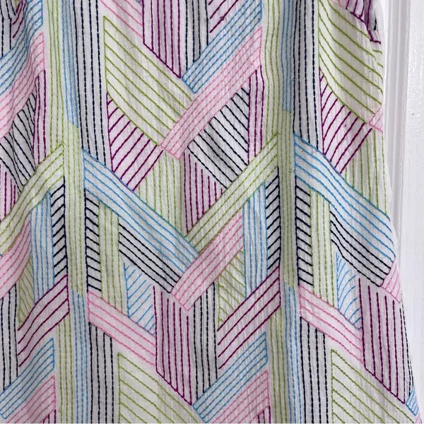 Skies Are Blue womens embroidered sleeveless cotton mini dress white small beach - Image 2
