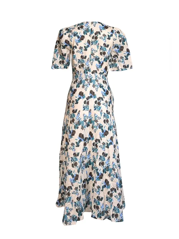 Tuckernuck Budding Bluebell Hadley Collared Floral Shirt Dress Medium - Image 5