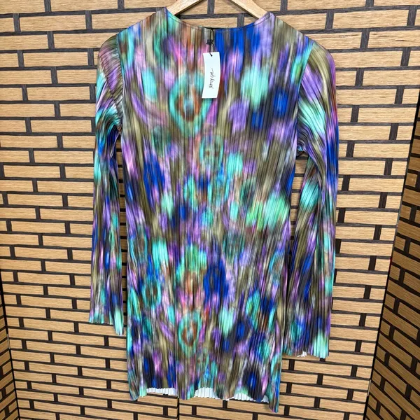 Nasty Gal Printed Plisse Mini‎ Dress Size 6 - Image 2