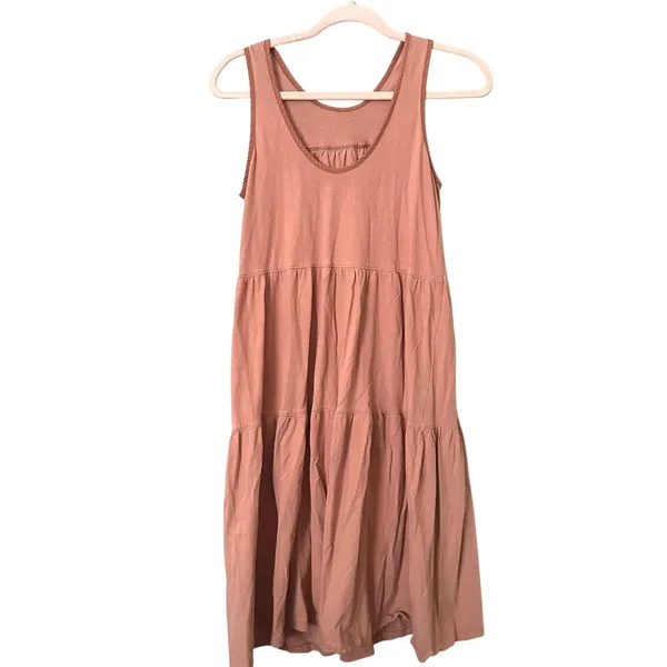 EVERLANE The‎ Weekend Tiered Tank Midi Dress Pink XS - Image 4