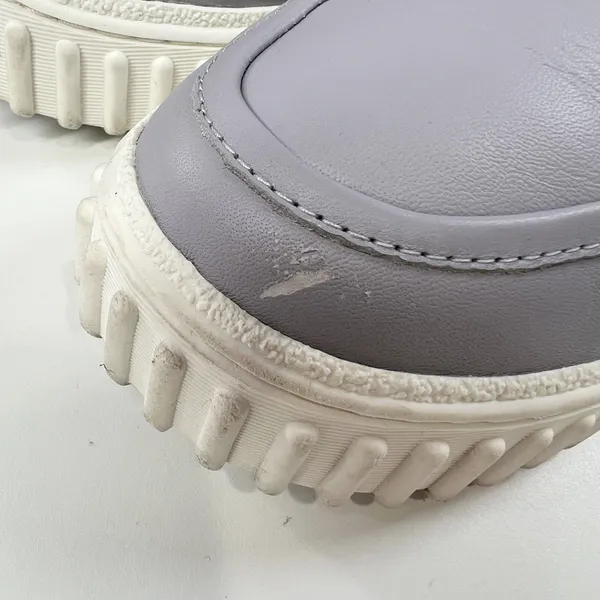 Clarks Women's Lavender Leather Loafers‎ Penny Platform Slip On Size 9.5 W EU 41 - Image 6