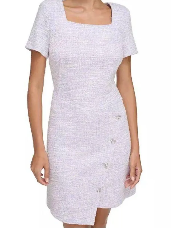 Calvin Klein Lavender Classy Tweed Dress - Image 10