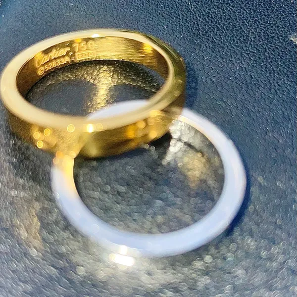 Carrier Gold Screw Motif Ring LOVE RING Approximate Sz 9 - Image 5