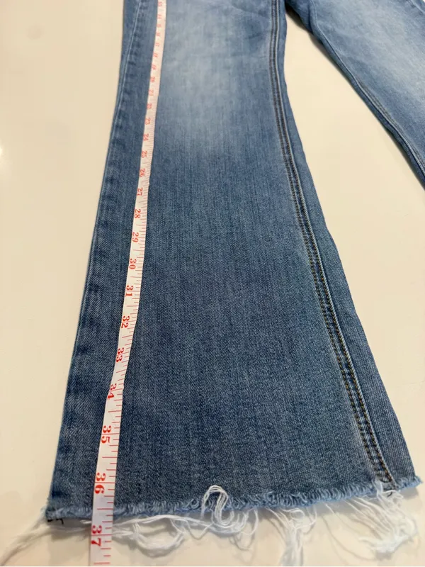rag & bone Nina High-Rise Ankle Flare Jeans‎ Paeonia Raw Hem Size 26 - Image 4