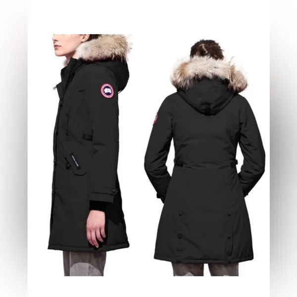 Canada Goose Kensington Parka Goose Down Puffer Jacket Women’s XS Black Coat - Image 2