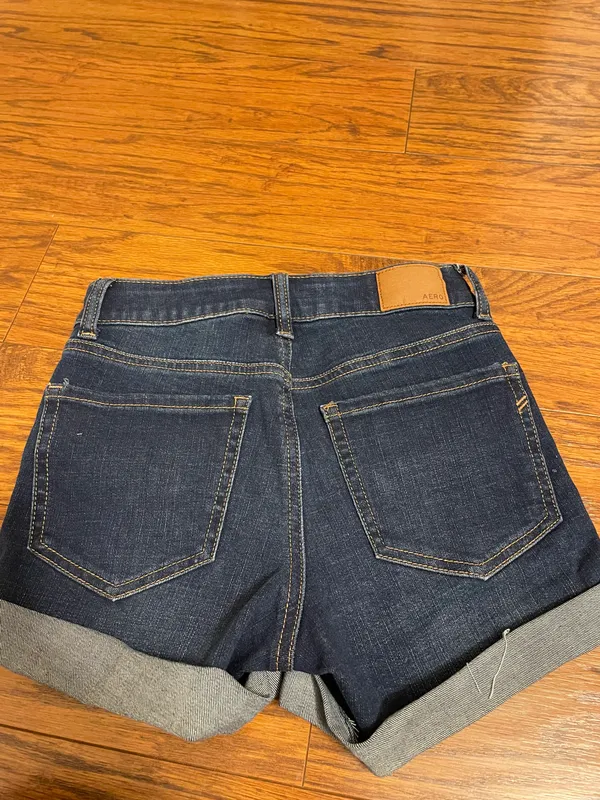High Rise Midi Jean Shorts - Image 2