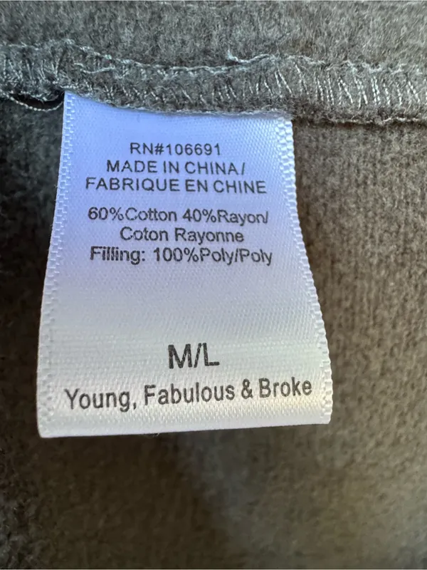 Young Fabulous & Broke Sandrine Quilted Cocoon Cardigan Coat M/L Olive Green - Image 5