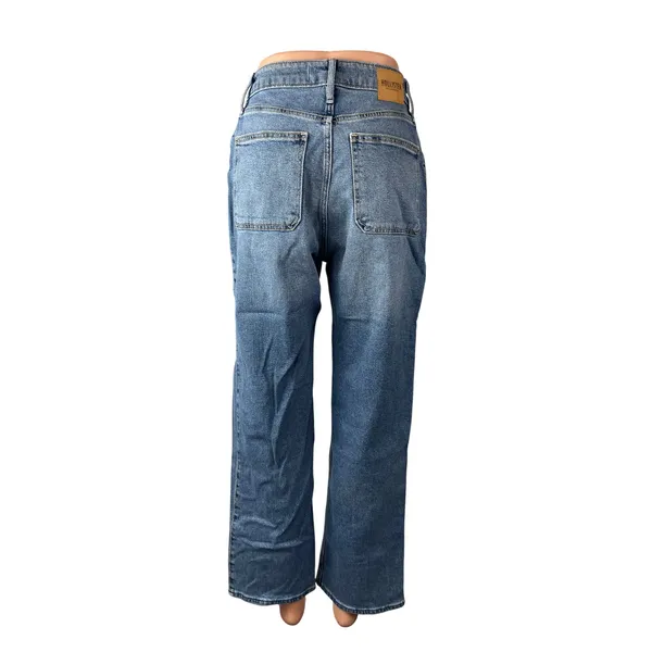 Hollister Curvy Ultra High Rise Dad Women's Blue Straight Denim Jeans Size 27x29 - Image 4