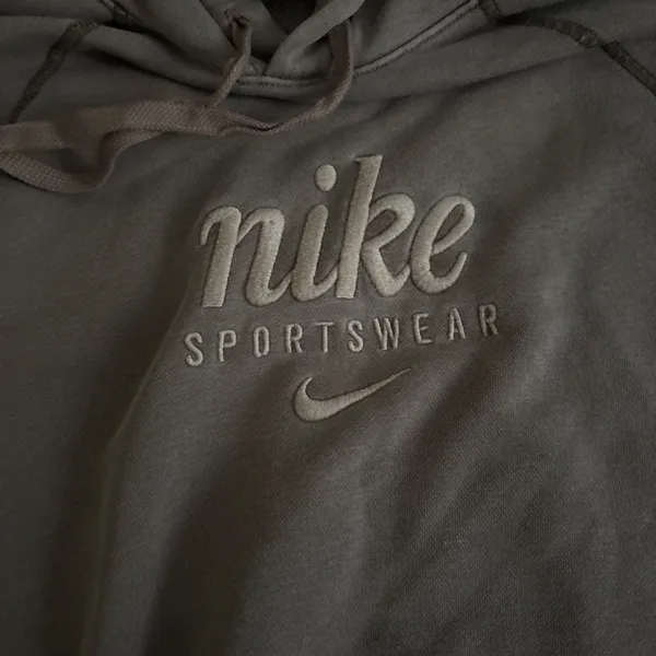 Nike Hoodie Sweatshirt washed brown vintage - Image 2