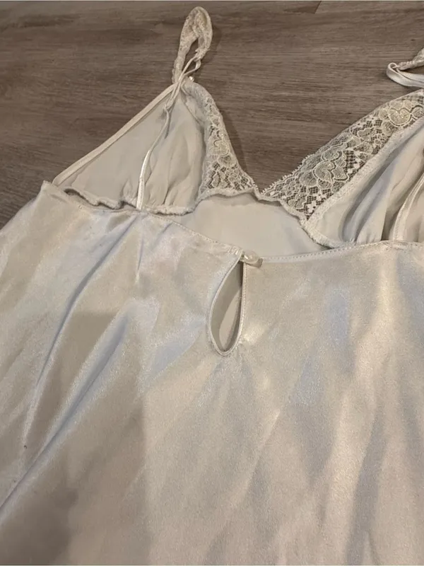 Victoria Secret White Lace Slip Dress Size Medium - Image 12