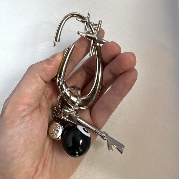 8 Ball Keychain Key Ring Car Key Pants Chain for Men Women,Bag Charm - Image 4