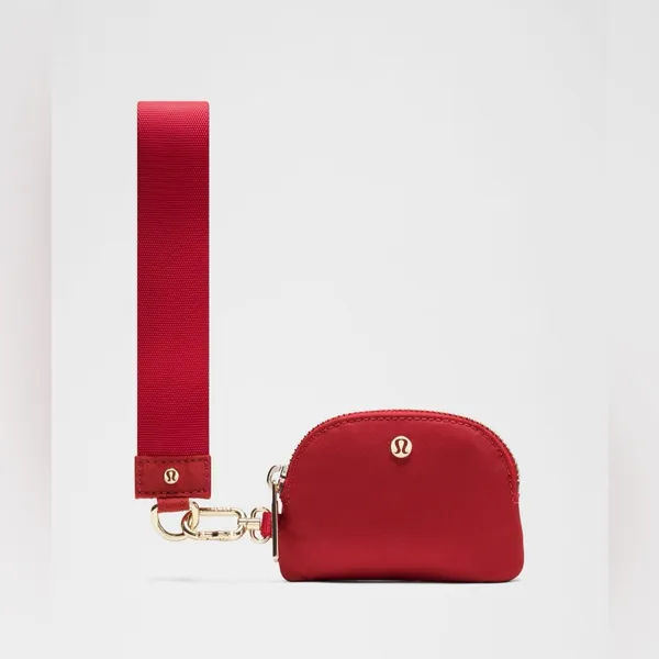 NWT Lululemon Lunar New Year Dual Pouch Wristlet - Lunar Plumes Mini Red Multi - Image 2