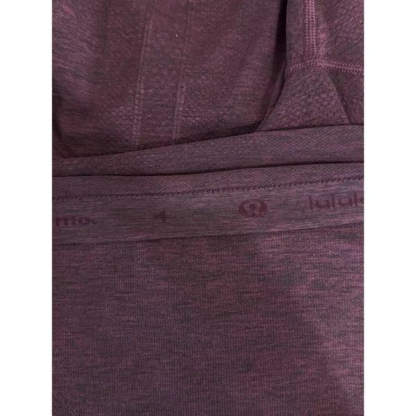 Lululemon Womens Top Purple Swiftly Tech Long Sleeve Crew Tee Stretch Size 4 - Image 4