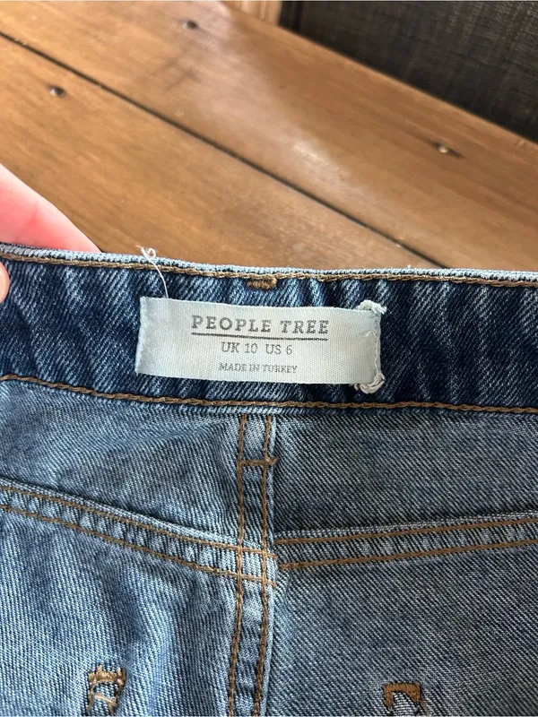 People Tree Barrel Enora Dark Wash High Rise Jeans 6 - Image 8