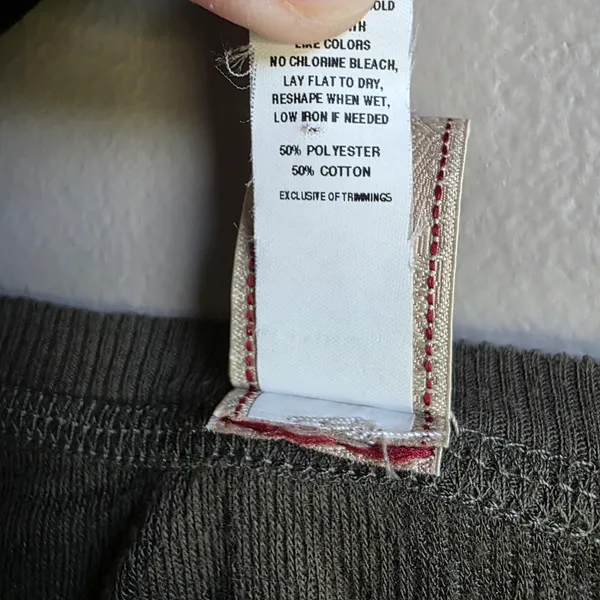 BKE Olive Green V-Neck Long Sleeve Top - Image 5
