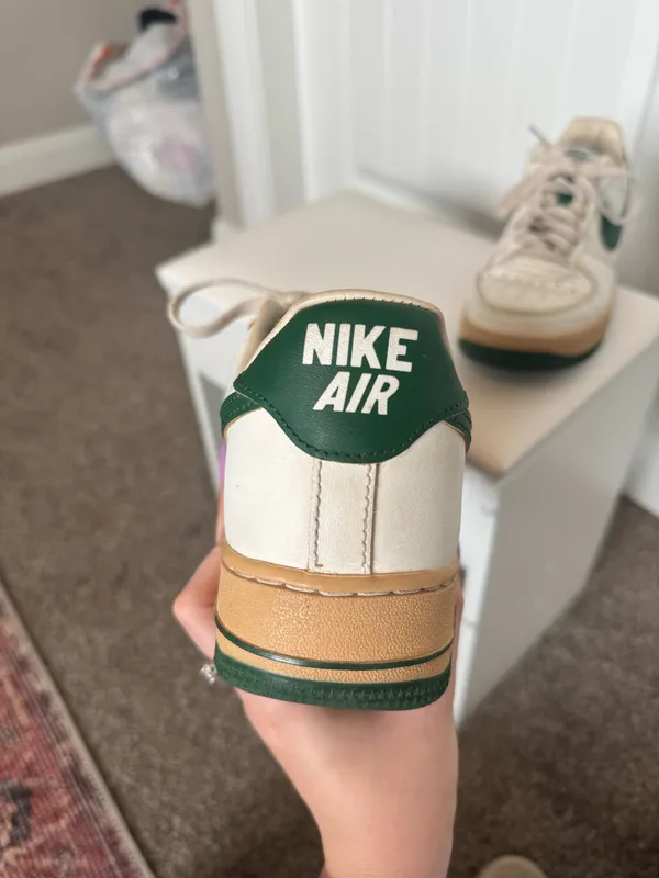 Nike Air Force 1 Women’s Sneakers Green White - Image 3