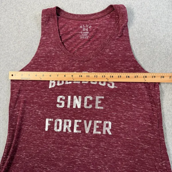Bulldogs Since Forever Blue 84 Tank Top Women's XL Maroon Heathered Cross Back - Image 8