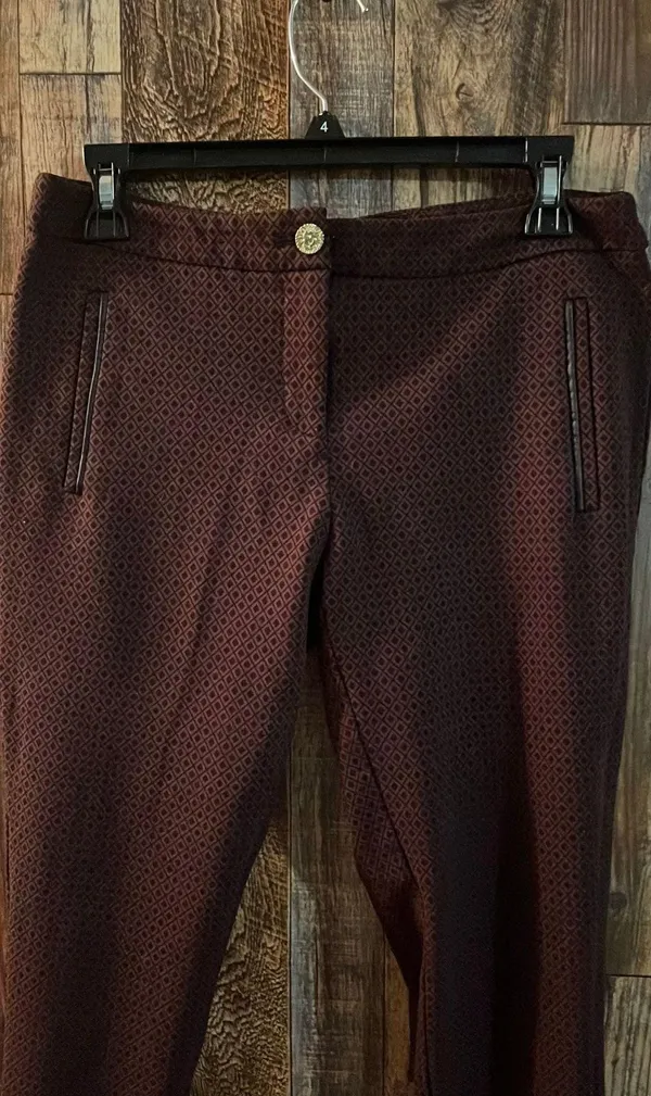 Ann Taylor Ann Klein Women's Trousers Dark Purple Ann Klein waist 15 inches inseam 24 rise10 purple - Image 2