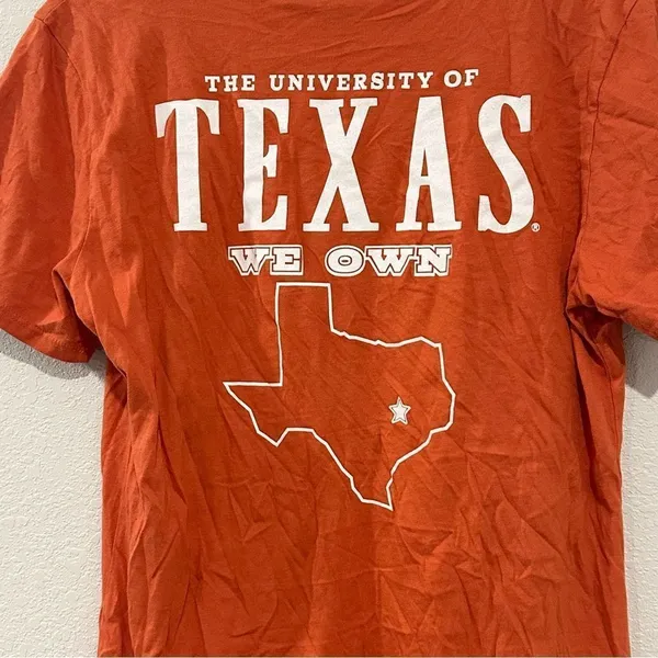 Texas Longhorns Women’s V Neck Pocket Graphic T Shirt Size Medium‎ Venley - Image 3