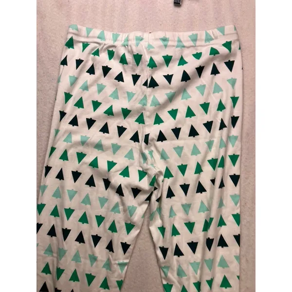 Primary‎ Pajama Pants Unisex Medium White Green Organic Cotton Tree Print - Image 7