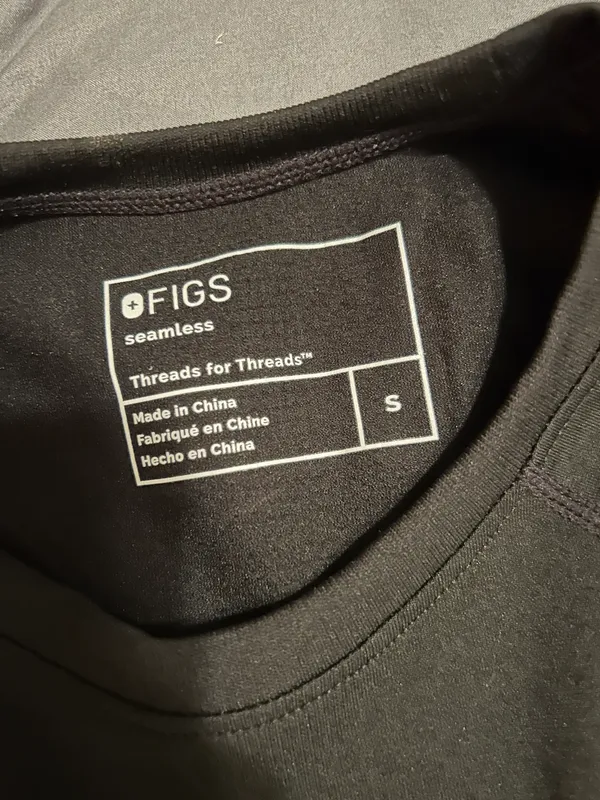 Black FIGS Long Sleeve Seamless Underscrub Top - Image 3