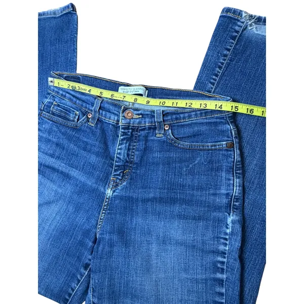 Levis 512 Perfectly Slimming Straight Leg Jeans Medium Wash Blue Denim W30 L30 - Image 6