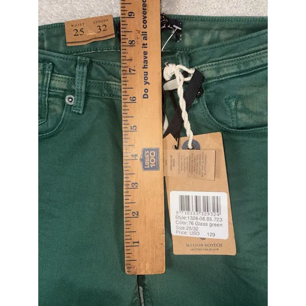 maison scotch la parisienne pants nwt 25x32 glass green - Image 11